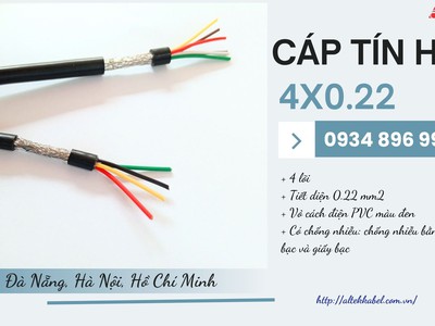 Cáp Tín Hiệu 4 Lõi 0.22 mm  Sẵn Hàng Tại Hà Nội, Đà Nẵng, TP. HCM 1