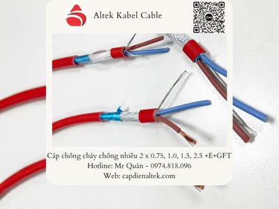 Altek Kabel: Cáp chống cháy, chống nhiễu 2 lõi 4