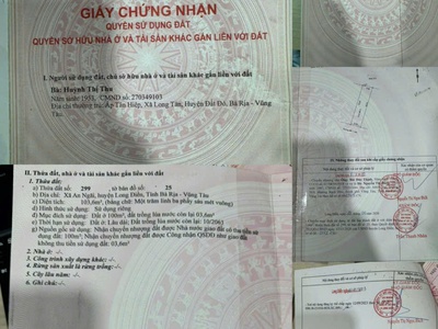 Bán 2 lô đất đẹp liền kề trung tâm long điền sổ riêng 2
