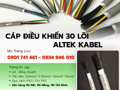 Phân phối cáp điều khiển Altek Kabel 30x0.5/ 30x0.75/ 30x1/ 30x1.5 tại Hà Nội 1