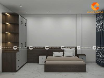 Combo Giường Tủ Phòng Ngủ Tone Gỗ Xám Hiện Đại 0