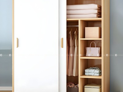 Tủ Quần Áo Gỗ MDF Cửa Lùa Thiết Kế Tinh Tế Hiện Đại - TAL055 0