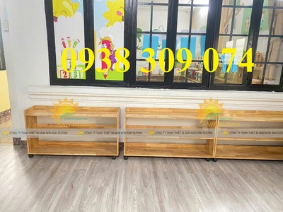 Kệ gỗ mầm non, kệ gỗ mầm non montessori 0