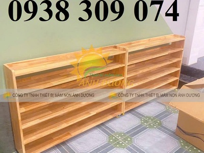 Kệ gỗ mầm non, kệ gỗ mầm non montessori 6