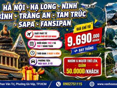 Hà Nội - Hạ Long- Ninh Bình - Sapa 5N4Đ SGC 0
