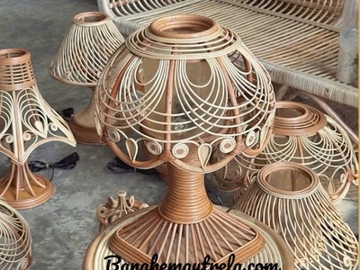 Đèn ngủ mây tre đan 8