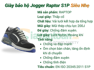 Safety Jogger Raptor S1P SRC - Giải pháp an toàn cho người lao động 2