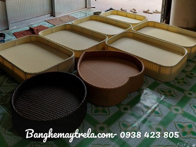 Khay nổi đồ ăn mây nhựa 9