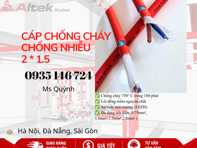 Cáp chống cháy chống nhiễu Altek Kabel 2x1.5 180 phút 1