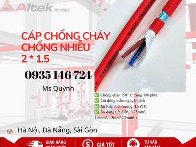 Cáp chống cháy chống nhiễu Altek Kabel 2x1.5 180 phút 0