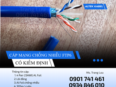 Cáp mạng chống nhiễu FTP6 Altek Kabel chính hãng tại Hà Nội, Đà Nẵng, Sài Gòn 1