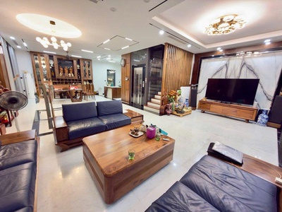 Bán biệt thự đơn lập 4 tầng đẹp An Phú KĐT Dương Nội, 208m2, mặt tiền 28m, lô góc, thang máy, giá 59 0