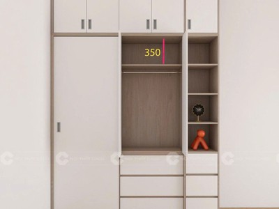Tủ Quần Áo Gỗ Công Nghiệp Hiện Đại, Tối Ưu Không Gian 1