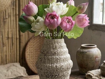 Những Mẫu Bình Cắm Hoa Sen Đẹp Tại Gốm Sứ FULO TP.HCM 1