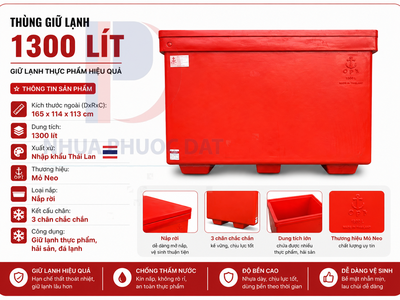 Thùng giữ lạnh 1300 lít dung tích lớn nhất hiện nay trữ được nhiều thực phẩm hơn 0