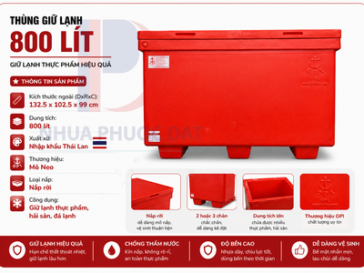 Thùng giữ lạnh 800 lít hiệu Mỏ Neo hàng nhập khẩu Thái Lan 0