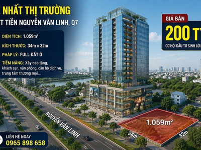 Full đất ở rẻ nhất thị trường mặt tiền nguyễn văn linh, quận 7 0