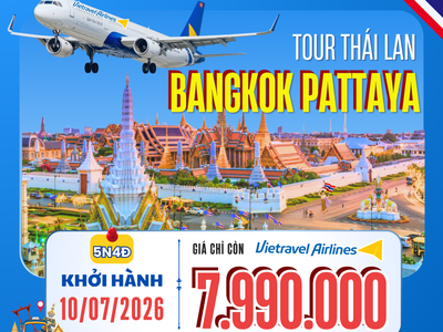 Du lịch Thái Lan 5N4Đ chỉ từ 7.990K 0