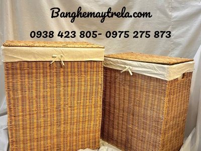 Giỏ mây tự nhiên để đồ hình vuông 3
