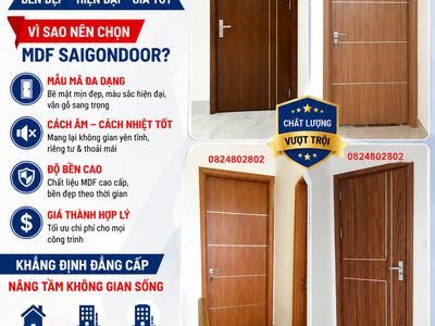 Cửa gỗ công nghiệp MDF Saigondoor 0