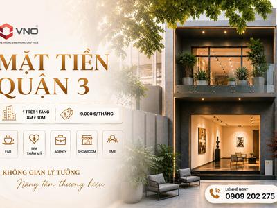 Mặt tiền Quận 3   1 trệt 1 tầng   Diện tích 8m x 30m   VNO 139A Pasteur 0