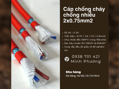Cáp chống cháy chống nhiễu 2x0.75mm Lựa chọn an toàn cho hệ thống PCCC Huế 2