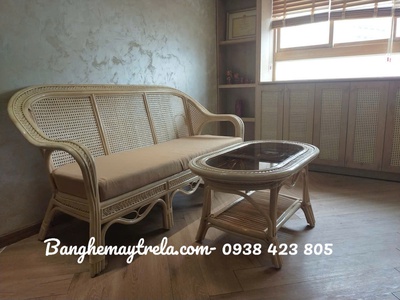 Bàn ghế sofa mây nhỏ gọn 3