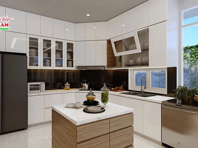 Tủ Bếp Melamine Đẹp, Bền, Giá Hợp Lý Thi Công Tại Xưởng 2
