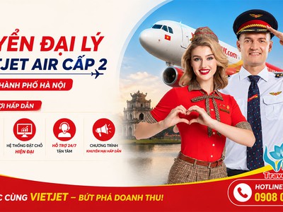 Trở thành đại lý Vietjet Air cấp 2 tại Hà Nội cùng Việt Mỹ 0