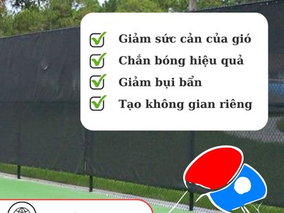 Lưới che nắng, Lưới chắn gió, chắn bụi sân chơi thể thao 4