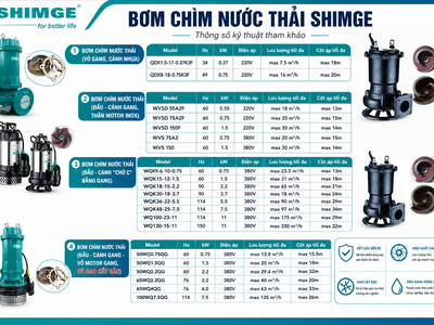 Bơm chìm nước thài shimge giá rẽ hàng sẵn kho 0