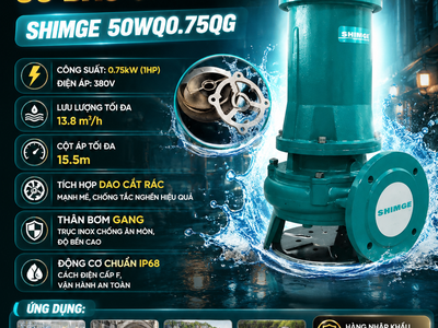 Bơm chìm nước thài shimge giá rẽ hàng sẵn kho 1