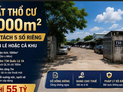 Đất thổ cư 1.000m hxt ql 1a bình tân - ngang 23m x 44 chỉ 55 tỷ 4