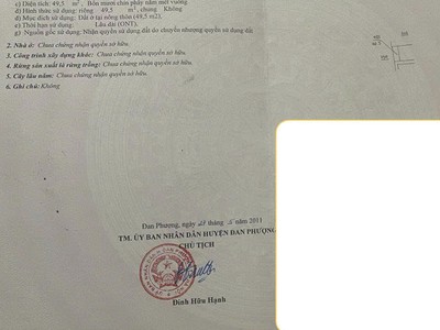 Bán đất thôn đồng vân, xã đồng tháp, hà nội   50m2   giá 2 tỷ720 3