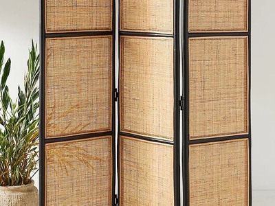 Bình phong mây tre đan tự nhiên 1