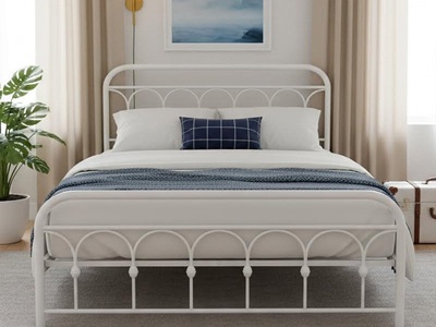 Bán giường sắt màu trắng Hải Phòng đẹp, thoáng phòng, dễ decor cho phòng ngủ nữ 3