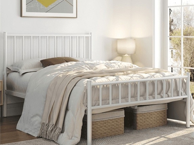 Bán giường sắt màu trắng Hải Phòng đẹp, thoáng phòng, dễ decor cho phòng ngủ nữ 2