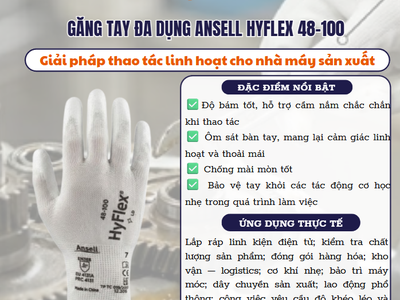 Ansell HyFlex 48-100 Găng tay đa dụng hỗ trợ thao tác chính xác trong sản xuất 2