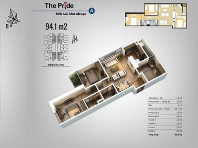 Căn hộ the pride hải phát hà đông - 94m2, 3pn, tầng trung, ban công tây nam, giá chỉ 5,95 tỷ, sổ 1