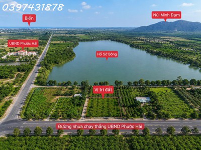Bán đất nghỉ dưỡng hồ sở bông, long mỹ, bà rịa vũng tàu, dt 1250 m2, giá đầu tư 1