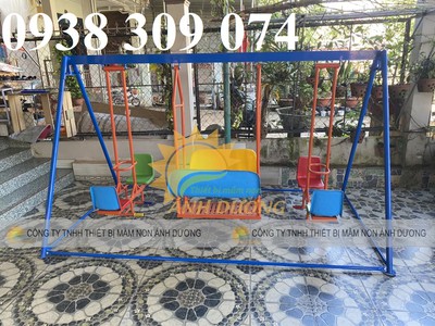 Xích đu 3 dạng mầm non 8 chỗ ngồi 2