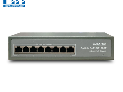Switch 8 Cổng POE Gigabit Aptek SG1080P 0