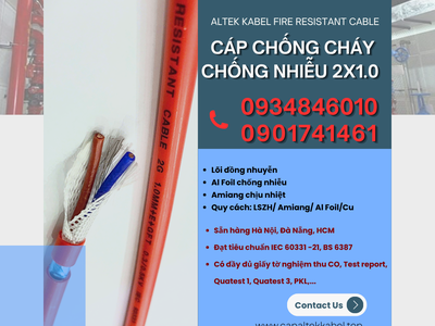 Phân phối cáp chống cháy chống nhiễu 2x1.0 Altek kabel tại Bình Định, Phú Yên, Quảng Ngãi 3
