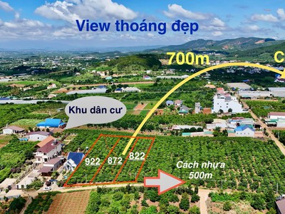 Bán Đất Ven Đà Lạt 872m  Thổ Cư 100m    View Đồi Núi Đẹp, Giá Chỉ 2,9 Triệu/m 0