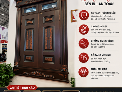Cửa sổ thép Classic 5D - Nét đẹp tinh tế, bền vững theo thời gian 0