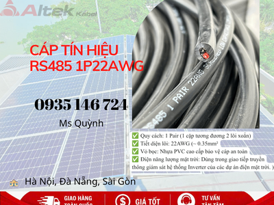 Cáp tín hiệu RS485 1 Pair 22AWG Altek Kabel dùng cho hệ thống solar 2