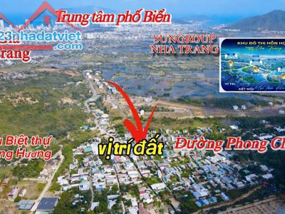 Bán lô đất Mặt Tiền Đường Phong Châu - Nha Trang, 194m2 Giá : 11ty760 0