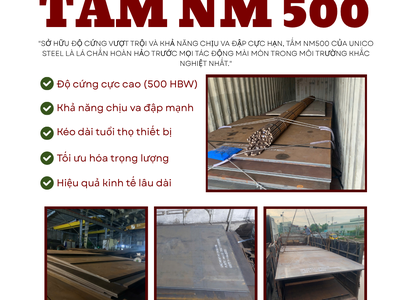 Giải pháp bảo vệ thiết bị cơ khí hạng nặng với thép tấm NM500 nhập khẩu chính ngạch tại UNICOSTEEL 0