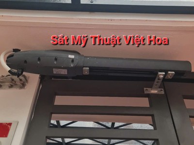 Cổng inox phun sơn tĩnh điện cao cấp, đẹp, bền 2