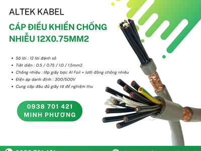 Cáp điều khiển 12 lõi chống nhiễu giá tốt Bình Định, Phú Yên, Khánh Hòa, Huế 2